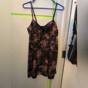 Roxy Black Dress with Pink and White Accents